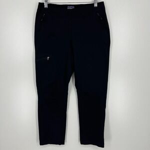 Patagonia Pants Women's Size 28 Black Zip Pockets Logo‎ Vtg Y2K